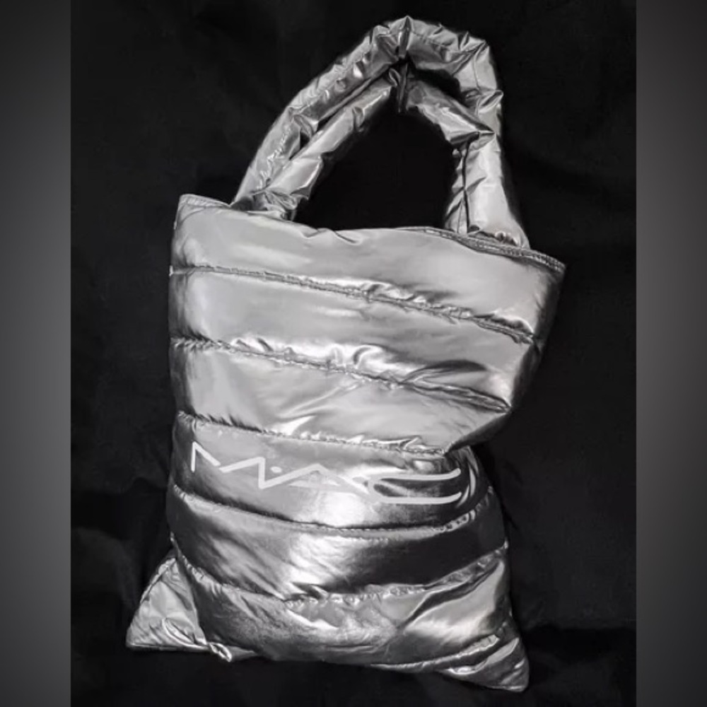 Like new!!!MAC Cosmetics Silver Tote Bag
